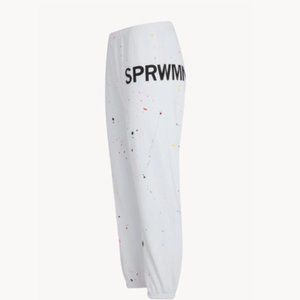SPRWMN White Paint Splatter Sweatpants